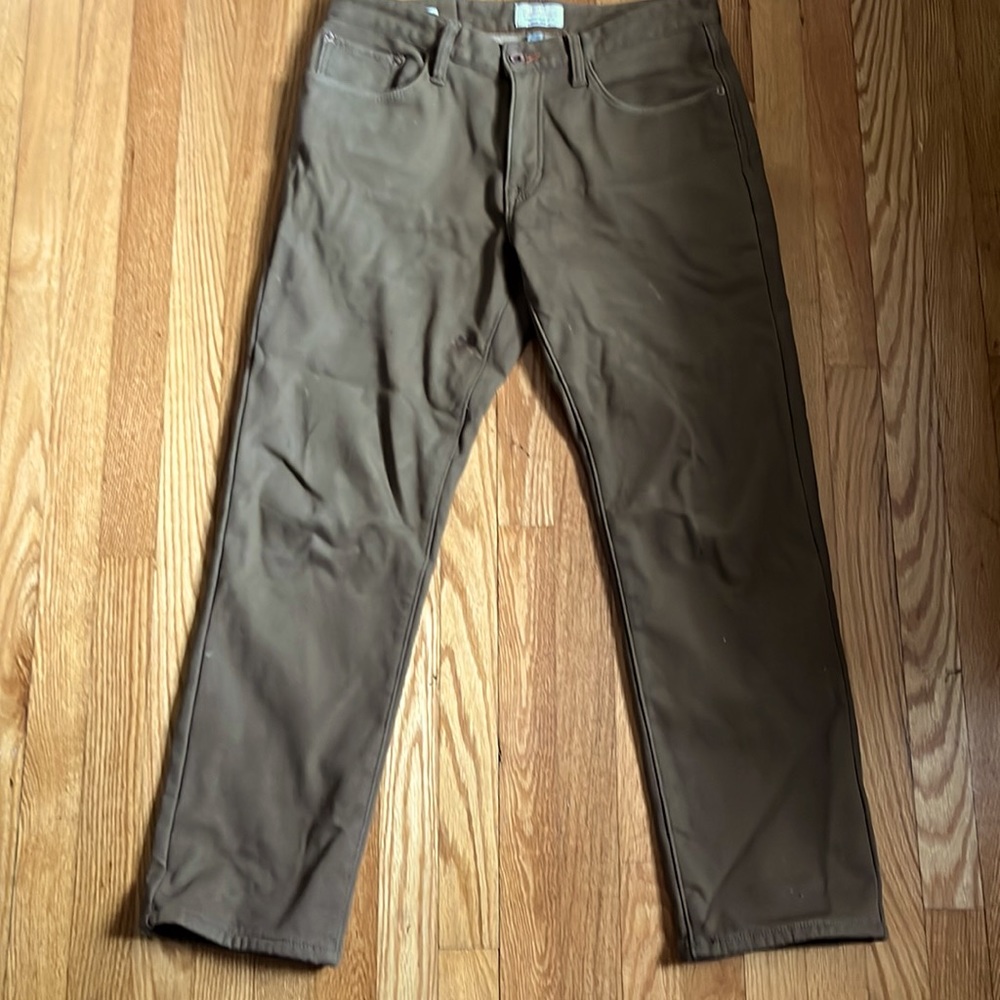 Men’s fleece lined weather proof brown pants W 32 L 30.